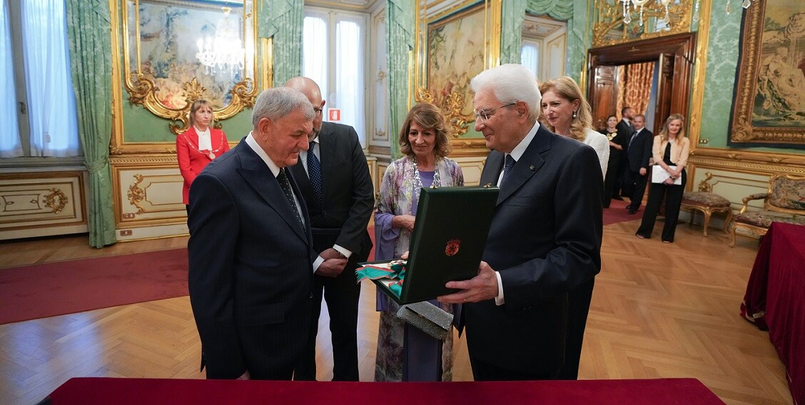 Iraqi President Receives Highest Order Of Merit In Italy Iraqi News